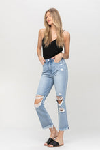 Load image into Gallery viewer, Super High Rise Distressed Relaxed Straight Jeans
