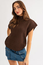 Load image into Gallery viewer, Turtle Neck Power Shoulder Sweater Vest
