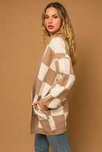Load image into Gallery viewer, Checker Graphic Sweater Cardigan
