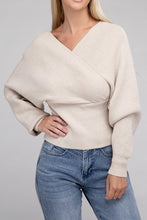 Load image into Gallery viewer, Viscose Cross Wrap Pullover Sweater
