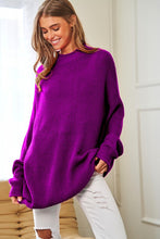 Load image into Gallery viewer, Solid Mock Neck Long Sleeve Knit Sweater

