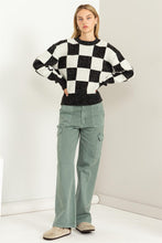 Load image into Gallery viewer, Weekend Chills Checkered Long Sleeve Sweater
