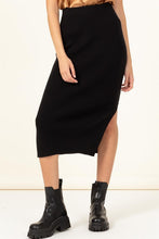 Load image into Gallery viewer, Fashionista High-Waist Ribbed Midi Skirt
